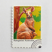 Stamp Magnet Kangaroo & Joey